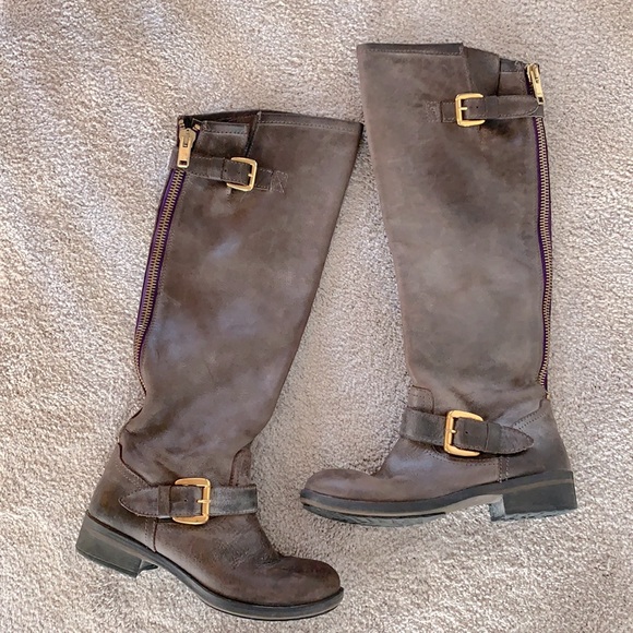 Steve Madden Lindley Tall Leather Boots 